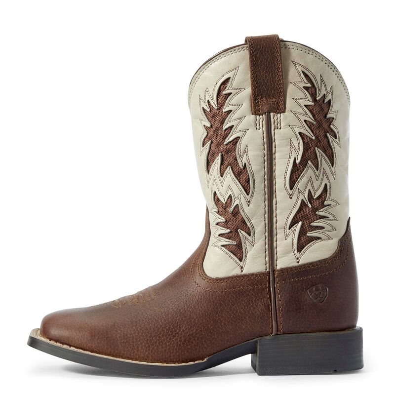 Ariat Western: Cowboy VentTEK Botas Western Niños - Marrones (MOKHX9682)